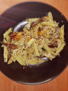 Una foto de Pasta con setas y quinoa