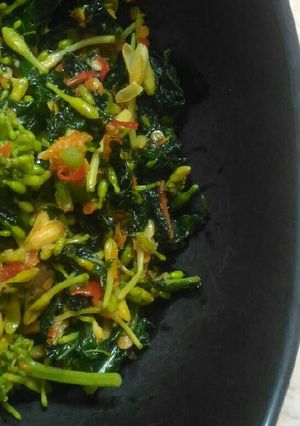 Foto resep Bunga Pepaya Tumis Pedas