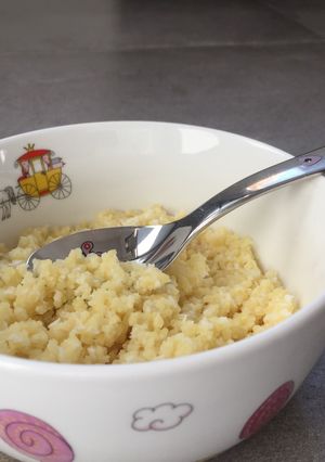 Una foto de Cuscús con coco. Desayuno diferente, sano, rápido y sin azúcar
