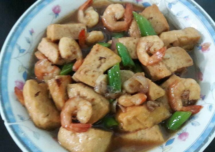 Tumis tahu udang buncis