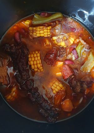 Una foto de Frijoles colorados, levanta muertos !
