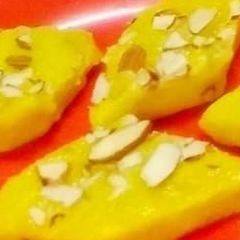 Aloo burfi A picture of Aloo burfi.