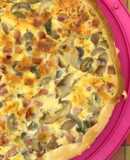 Quiche de Cogumelos e Bacon