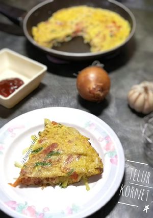 Foto resep Telur Dadar Kornet Simple