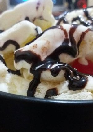 Foto resep Vanilla Ice Cream with topping