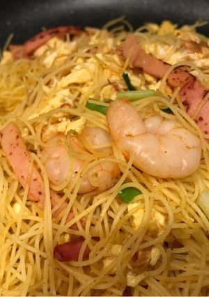 A picture of On diets version ofStar Fried Rice Pasta減肥吃的星洲炒米.