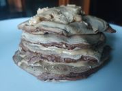 Una foto de harina de avena sabor chocolate