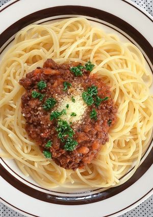 A picture of Spaghetti Meat Sauce (Japanese Bolognese).