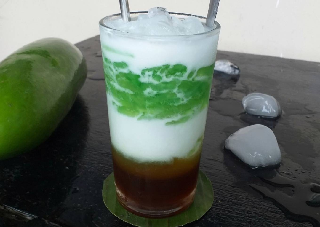 Cendol Pepaya Muda (tanpa tepung)