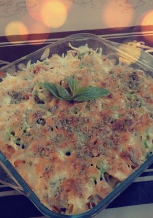 صورة لوصفة بيتزا المعكرونه
