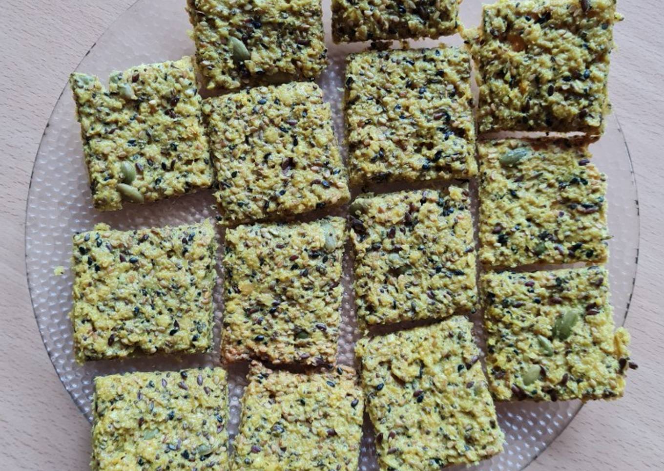 Crackers saludables de avena y semillas