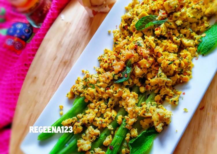 Cara Gampang Membuat Vegan scrambled egg Anti Gagal