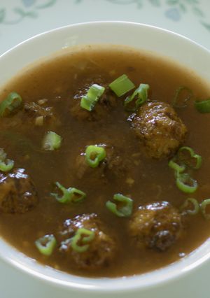 A picture of Veg Manchurian.