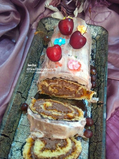 عکسی از دستور شیرینی رولت ماهیتابه ای 🍘