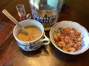 A picture of saffron soup