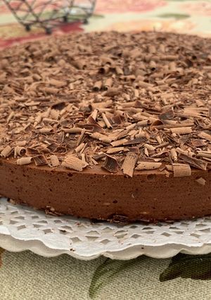 Una foto de Torta mousse de chocolate Increíble sin harina!