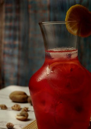 Foto resep Hibiscus Lemon Tea dengan Coconut Gel