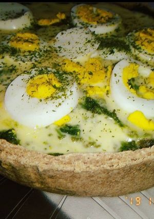 Una foto de Relleno de tarta de espinacas