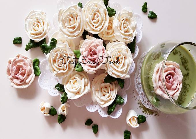 Resep Rahasia Membuat Meringue Cookies Rose | bahan hanya 10ribu oleh 😃