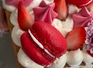Una foto de Macarrones con base merengue italiano