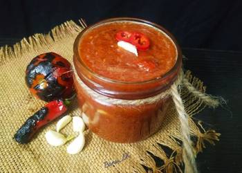 Fresh, Making Recipe Fire roasted Tomato  Fresh red chillies chutney Home Style