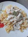 Farfalle con Deep Sauce Camarón/Champiñón