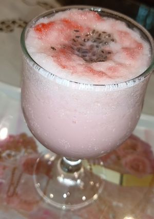 A picture of RoohAfza milk.