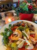 Stir-Fried Pho Noodles with Shrimp and Chicken
