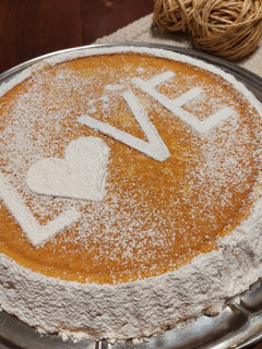 Una foto de TARTA DE RICOTA cremosa y húmeda
