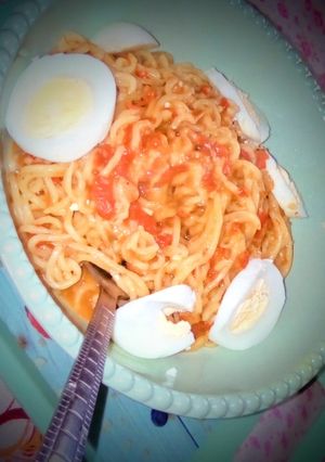 A picture of Little bro's noodles.
