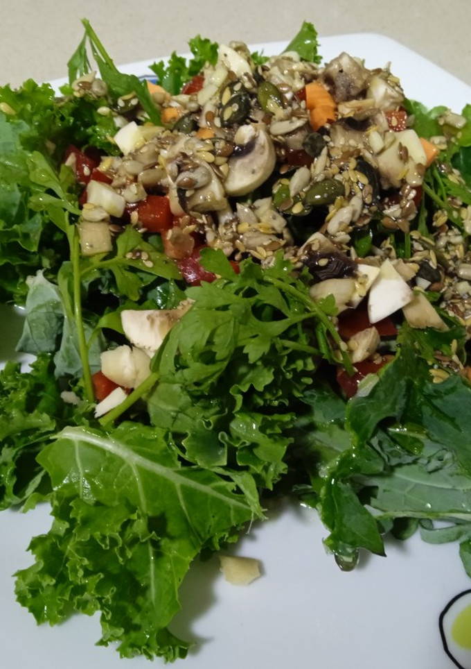 Una foto de Ensalada de kale