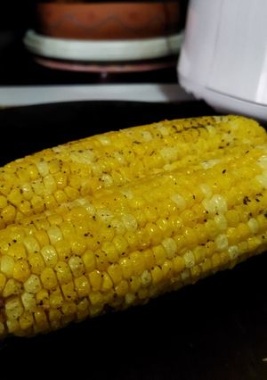 A picture of Air fryer corn on the cob.