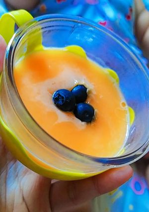 Foto resep Pudding Mango Blueberry 🥧🥭