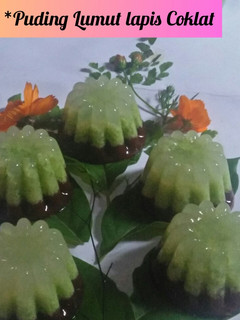 Foto resep *Puding Lumut Lapis Coklat*