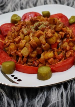 عکسی از دستور سوسیس بندری وگان