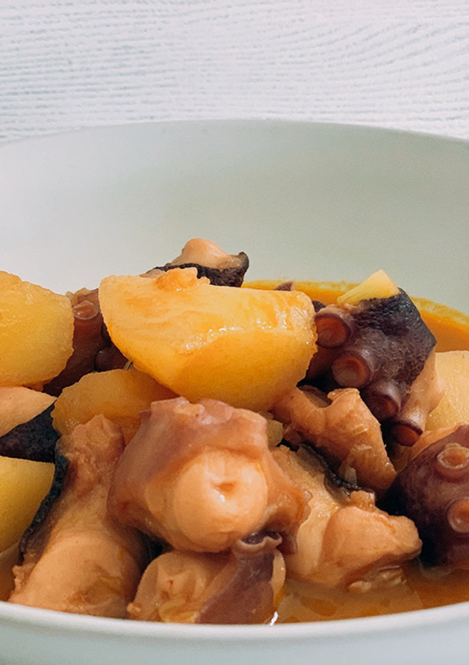 Una foto de Pulpo guisado con papas