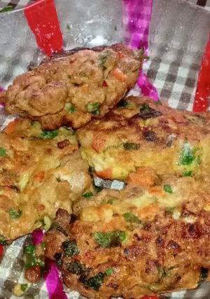 Una foto de Buñuelos de soja y verduras