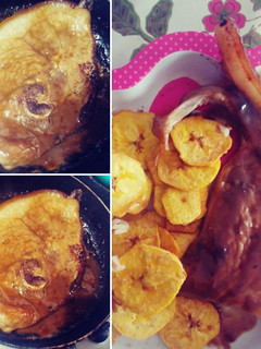 Una foto de Chuletas de 🐖 en salsa de vino tinto🍷 Súper rápido y fácil