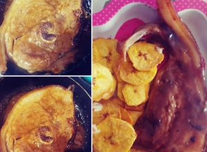 Una foto de Chuletas de 🐖 en salsa de vino tinto🍷 Súper rápido y fácil