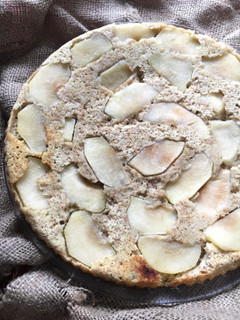 Una foto de Tarta de manzana integral invertida 🍎