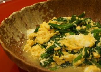 How To Making Recipe NiraTama Chinese Chives with scrambled eggs Delicious Nutritious