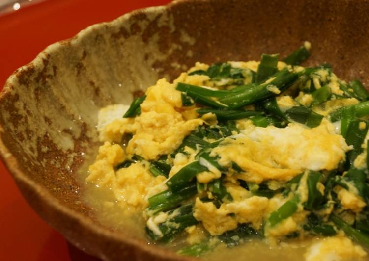 Recipe of Favorite Nira-Tama (Chinese Chives with scrambled eggs)