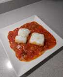Bacalao al horno sobre cama de fritada