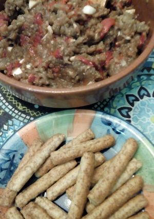 Una foto de Hummus de berenjenas