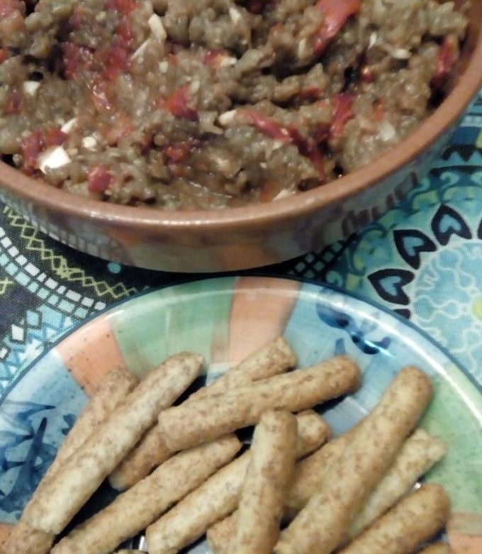 Una foto de Hummus de berenjenas