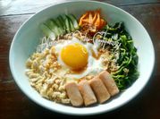 Gambar bibimbap tanpa daging