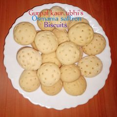 A picture of 'Osmania 'biscuits (saffron biscuits) 🍪☕🥛.