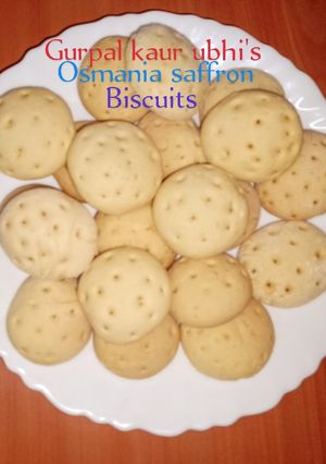 A picture of 'Osmania 'biscuits (saffron biscuits) 🍪☕🥛.