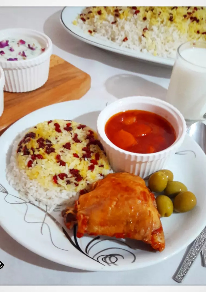 عکسی از دستور مرغ هندی🍗🍗