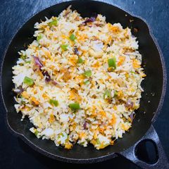 A picture of Green Orange quick Pulao.